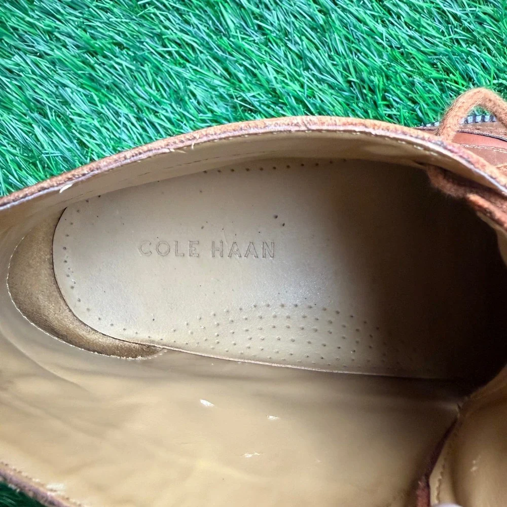 Cole Haan Mens British‎ Tan Leather Wingtip Chukka Boots C12674 Brown Size 7.5 M